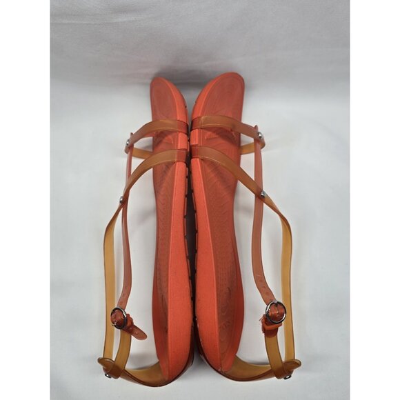 Crocs Womens Sexi Flip Sandals Comfort Jelly Casual Strappy Thong Orange Size 8 - Picture 8 of 14
